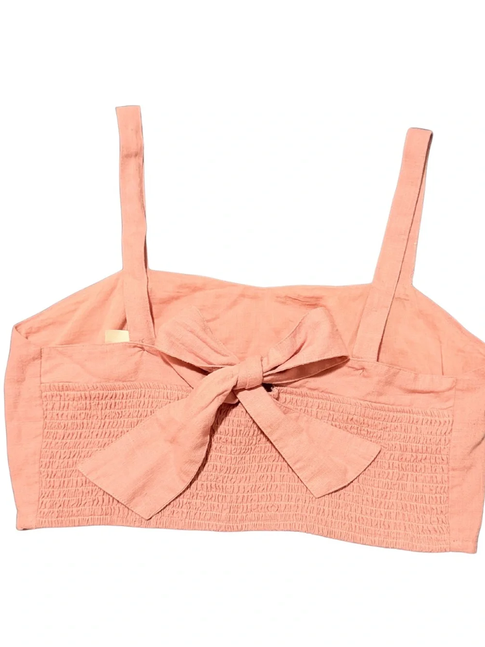 Bog Collective Linen Blend Crop Bralette Top